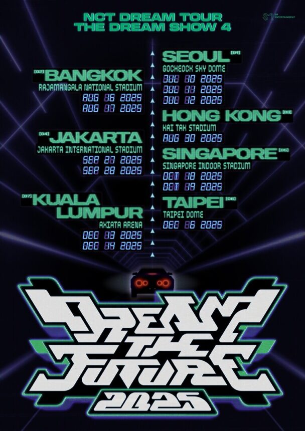 Flayer jadwal penampilan NCT Dream di berbagai kota di Asia / Foto : X