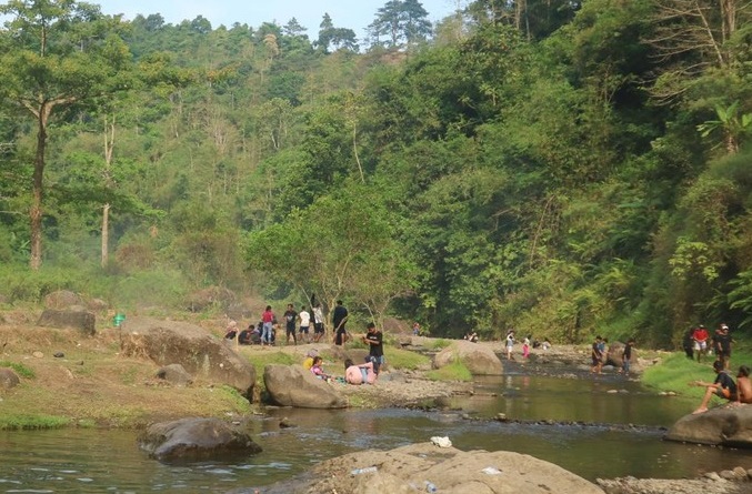 Lokasi wisata Kali Ndayung yang banyak dikunjungi wisatawan / Foto : capture detik