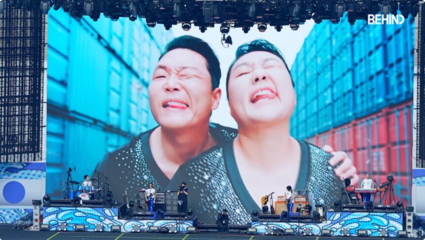 Tampilan ketika dipasangn backdrop Summer Swag 2025 / Foto : llkpop