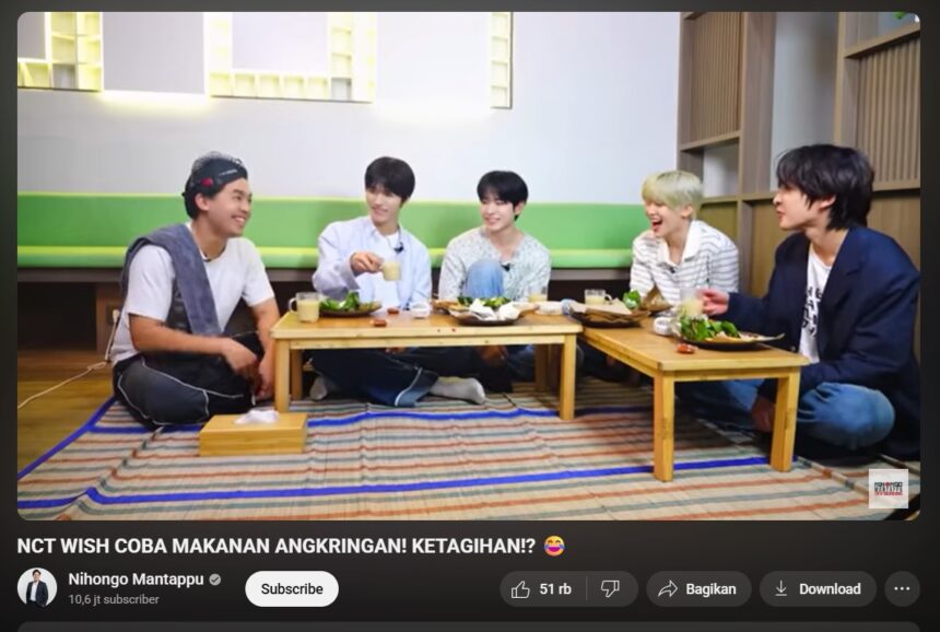 Anggota NCT Wish ketika podcast bersama Jerome / Foto : youtube