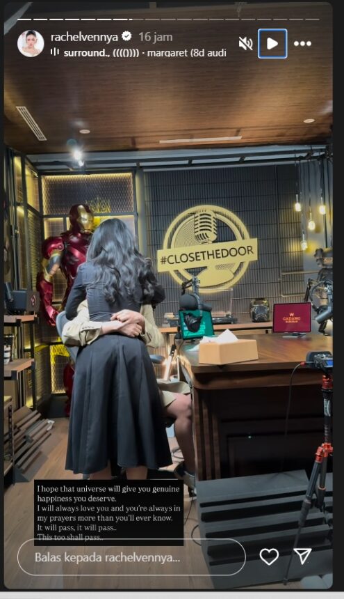 Tangkapan layar postingan Rachel Vanya terhadap Erika Carlina di IG / Foto : IG
