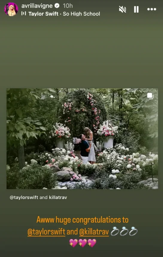 Tangkapan layar ucapan dari Avril Lavigne / Foto: capture PEOPLE