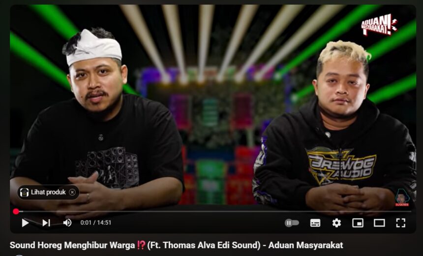 Tangkapan layar Aditya Muslim bersama Memed alias Thomas Alfa Edi Sound / Foto : youtube