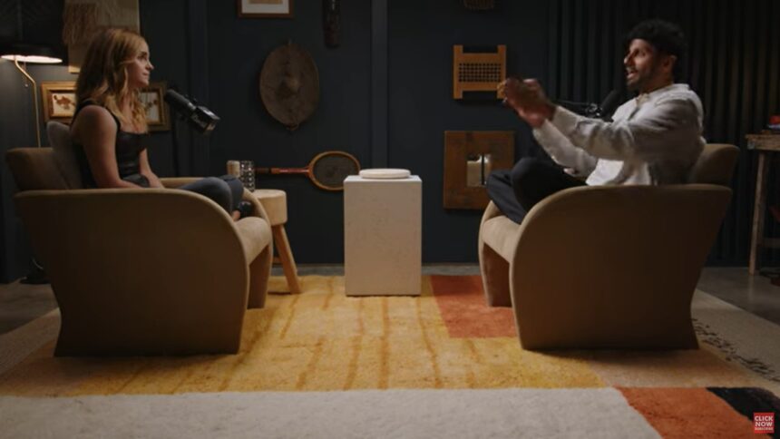 Emma Watson dalam podcast ‘On Purpose With Jay Shetty'/ Foto: capture youtube