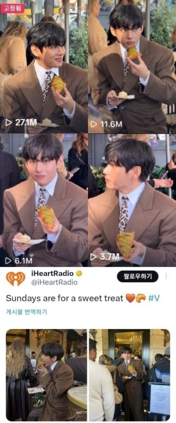 Postigan media sosial yang menunjukkan V BTS belanja di kafe / Foto: capture allkpop