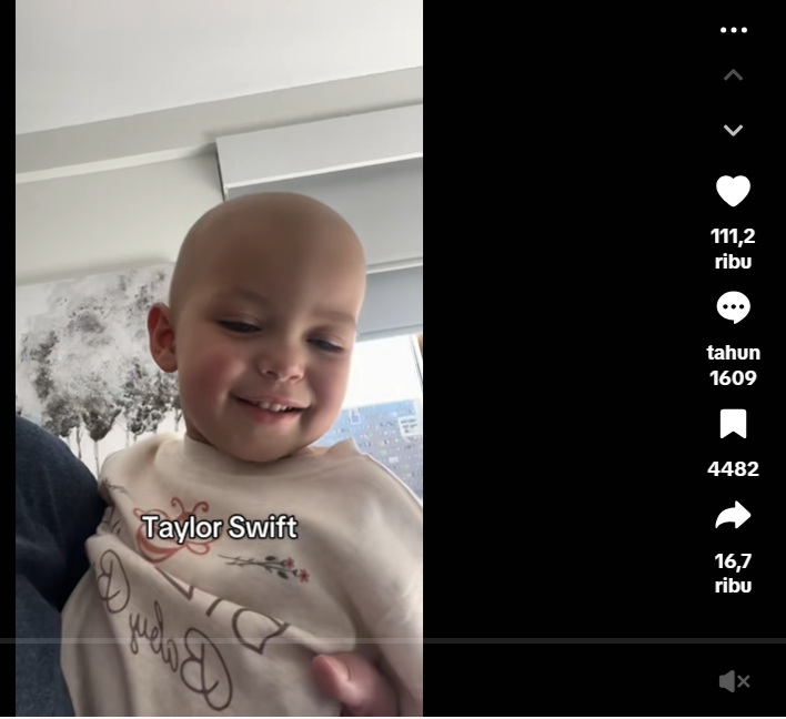 Tangkapan layar saay Lilah mengucapkan Tylor Swift adalah sahabatku di postingannya/ Foto: tiktok