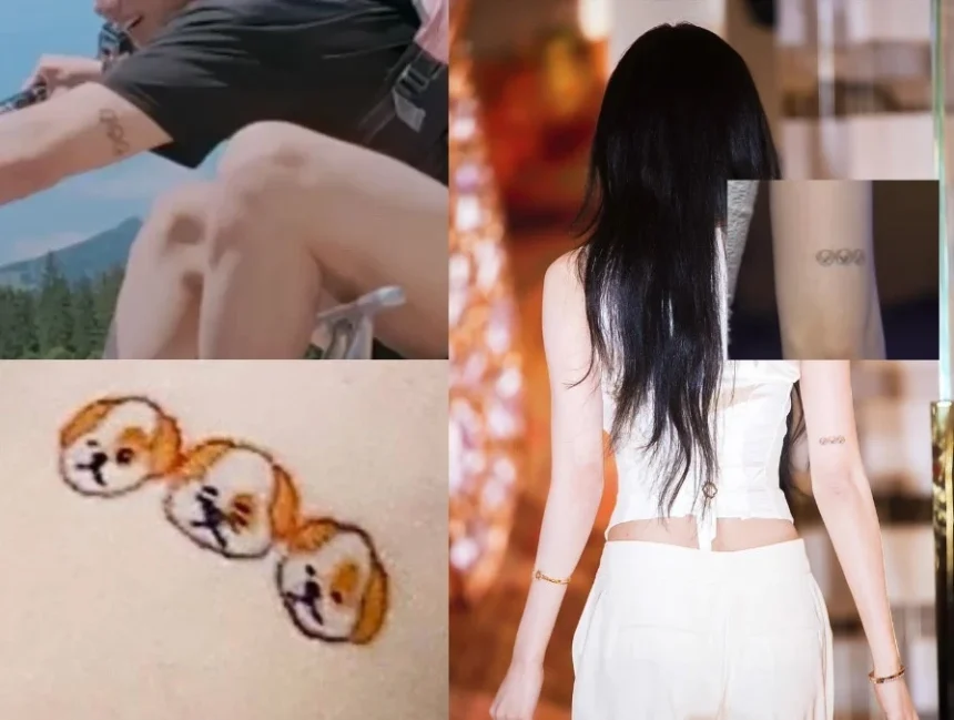 Tato yang sama dimiliki Jungkook dan Winter aespa/ Foto: capture Allkpop