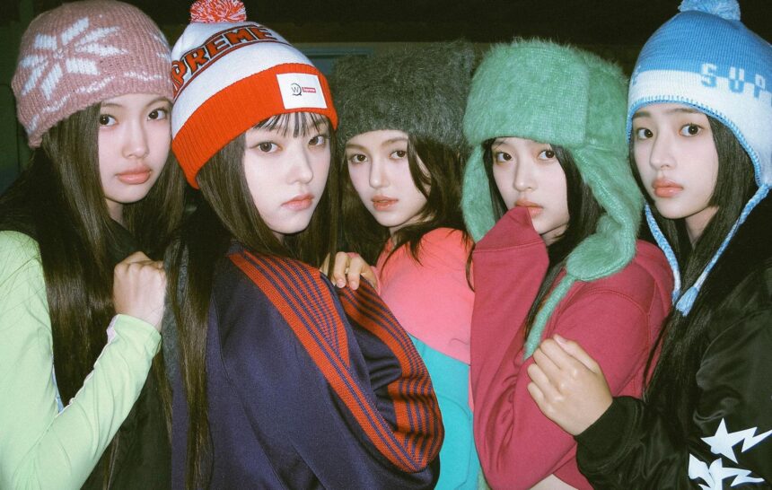 Personel NewJeans Hyein, Haerin, Danielle, Hanni, dan Minji/ Foto: Korean Times