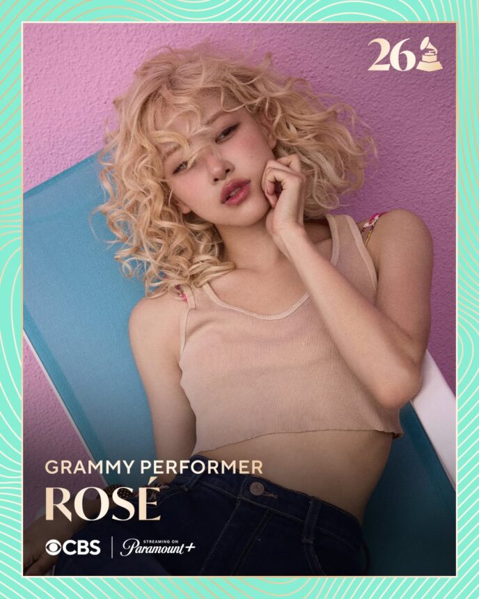 Poster Rose BLACKPINK tampil di Grammy Awards/ Foto: allkpop