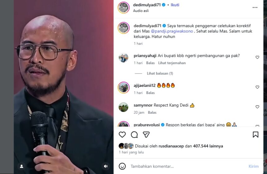 Tangkapan layar instagram milik Dedi Mulyadi / Foto: IG
