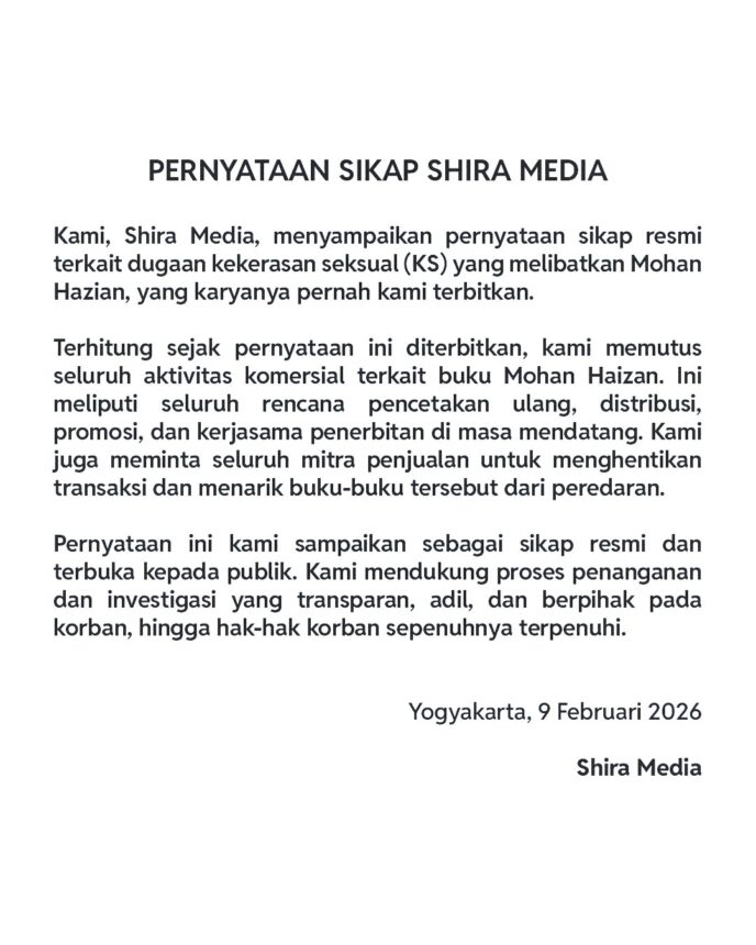 Tangkapan layar dari postingan Shira Media/ Foto: X
