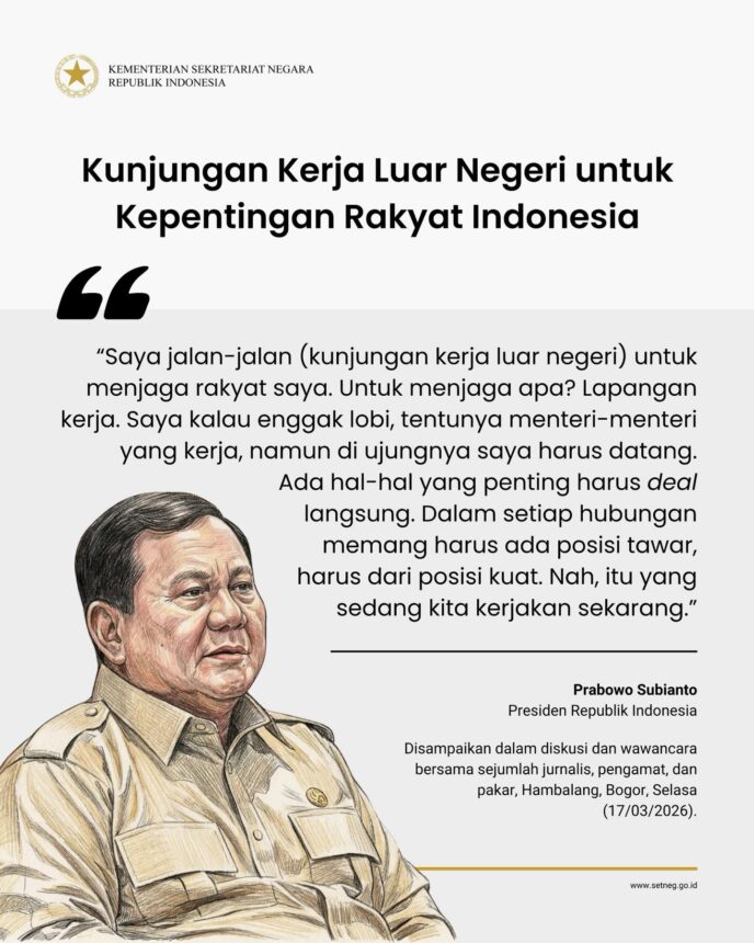 tangakapan layar postingan Kemensetneg RI / Foto: instagram