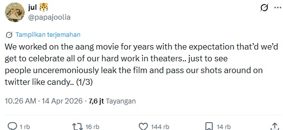 Tangkapan layar postingan papajoolia/ Foto: X