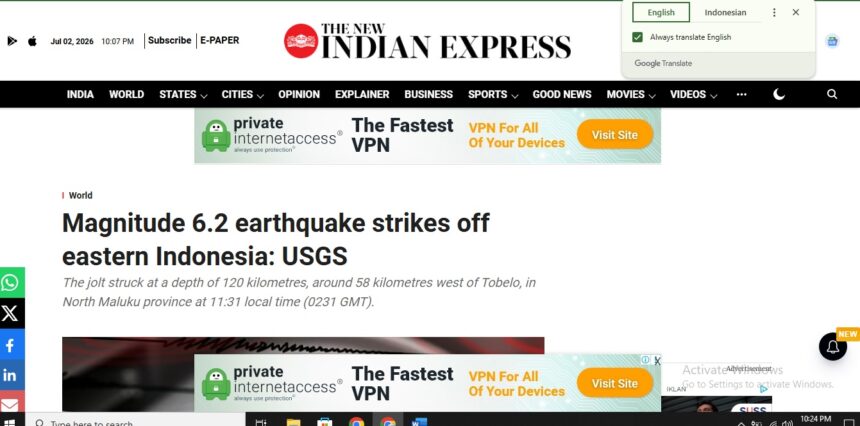 Tangkapan layar pemberitaan The New Indian Express/ Foto: aktual