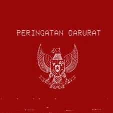 Garuda merah menjadi logo tolak pemangkasan anggaran pendidikan