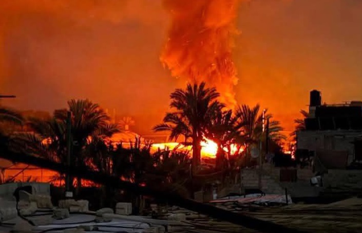 Israel melakukan serangan sepihak di Gaza, Palestina. / Foto : X