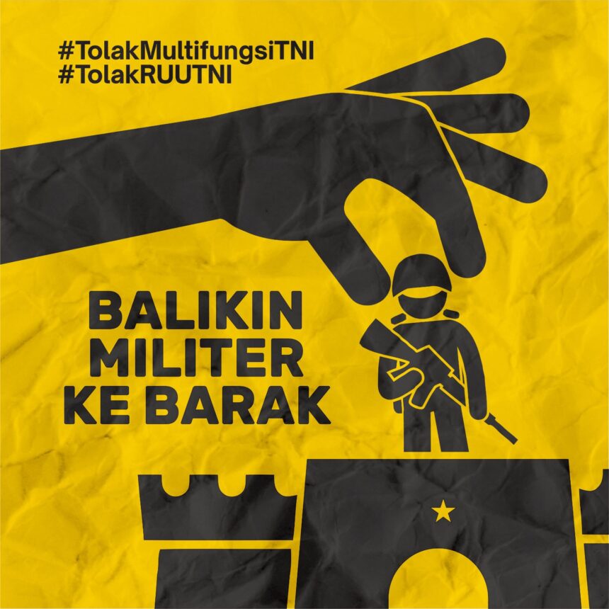 #TolakRUUTNI menguat saat pengesahan RUU TNI oleh DPR RI/ Foto : X