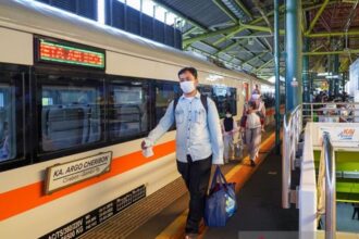 Mulai ada peningkatan penumpang di Stasiun Gambir/ Foto : Capture ANTARA