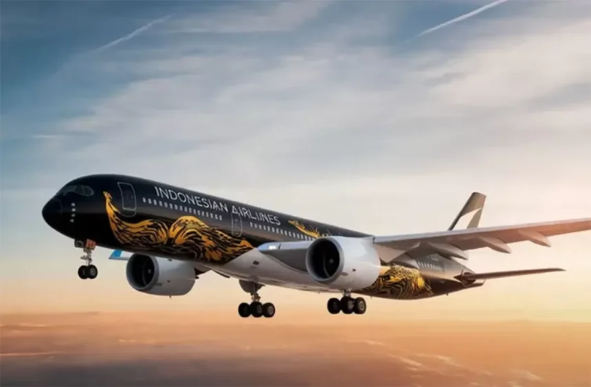 Tampilan Indonesian Airlines bakal melayani penerbangan internasioal. / Foto : Ist