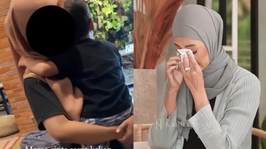 Paula Verhouven ketika menggendong anaknya/ Foto : Istimewa