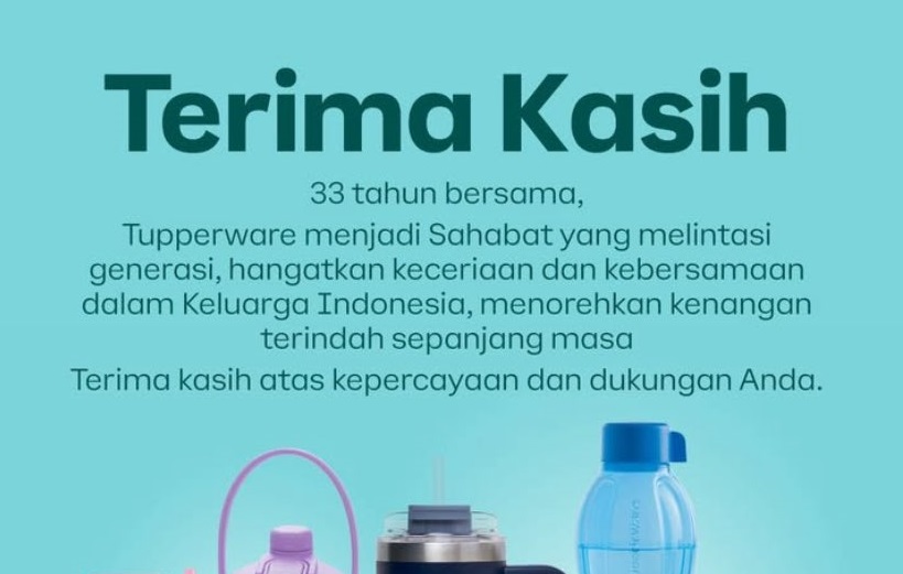 Status Tupperware pamit dari Indonesia / Foto : IG