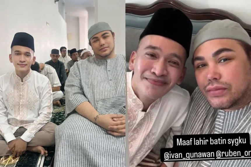 Postingan Ivan Gunawan dengan Ruben Onsu / Foto : Capture Antara