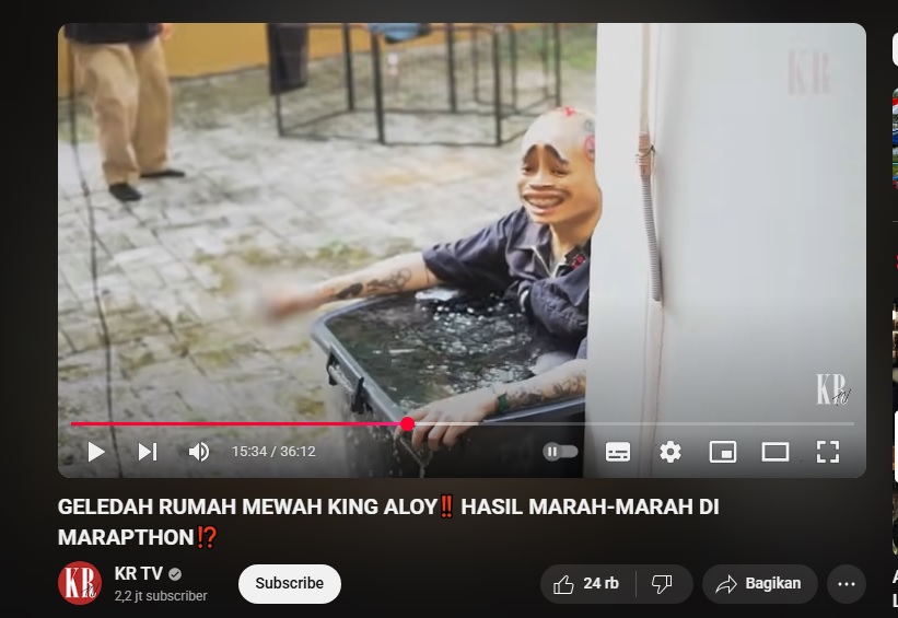 Adegan paling gong dari King Aloy ketika digeledah tim KRTV / Foto ; Youtube