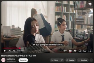 Tangkapan layar Hearts2Hearts yang jadi trending #1 di youtube / Foto : capture youtube