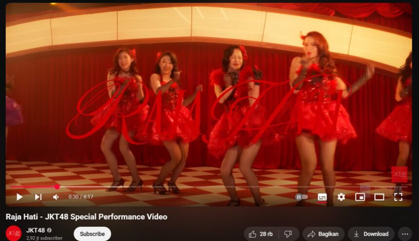 Tangkapan layar JKT48 di youtube / Foto : capture Youtube