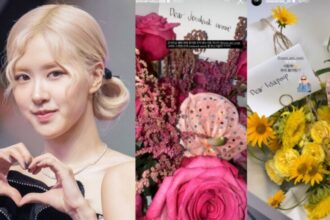 Rose Blackpink membagikan foto karangan buka di instagram / Foto : llkpop
