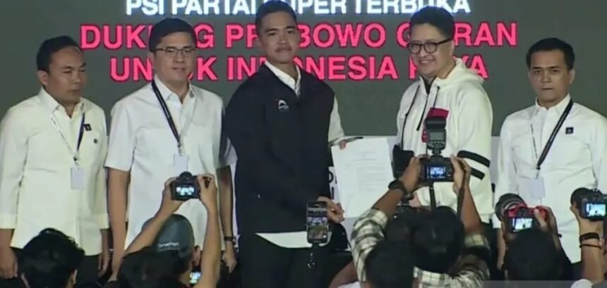 Moment Kaesang mendapat mandat Ketua Umum PSI 2025 sd 2030 / Foto : capture ANTARA