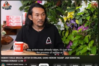 Tangkapan layar Agam Rinjani ketika hadir di podcast Denny Sumargo / Foto : capture youtube