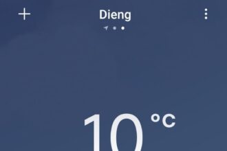 Gambaran suhu udara di Dieng yang diposting warganet / Foto : X