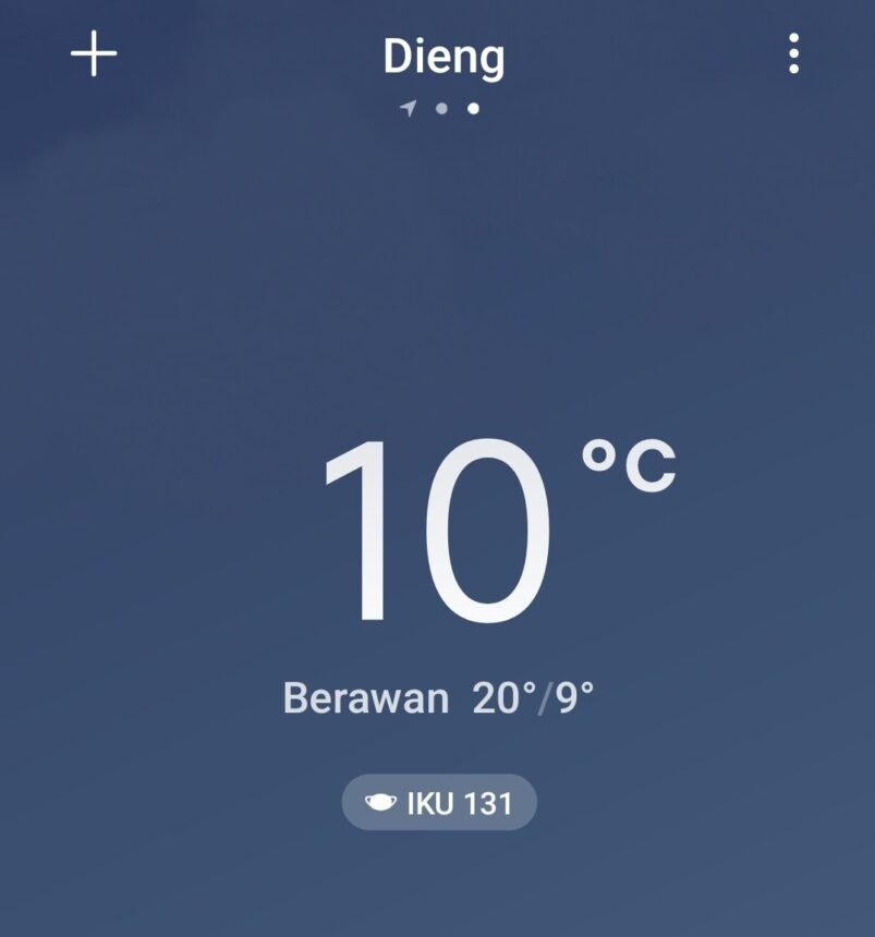 Gambaran suhu udara di Dieng yang diposting warganet / Foto : X