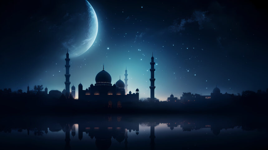 Ilustrasi masjid di malam hari / Foto : Freepik