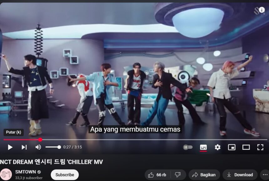 Tangkapan layar MV Chiller NCTDream / Foto : youtube