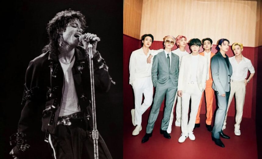 Foto Michael Jackson dan BTS / Foto : capture llkpop
