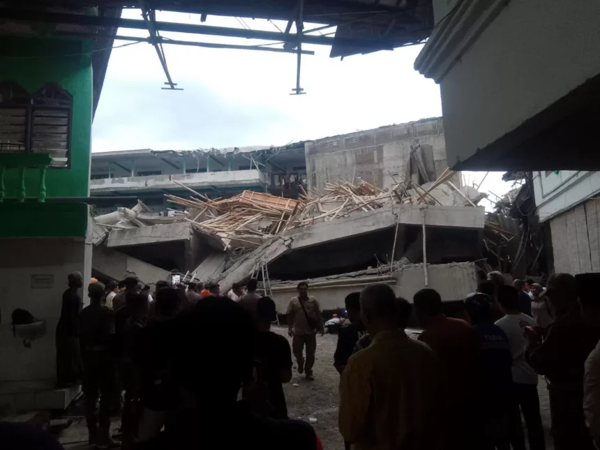 Kondisi gedung roboh di Ponpes Al Khoziny Buduran Sidoarjo / Foto: capture Radar Sidoarjo