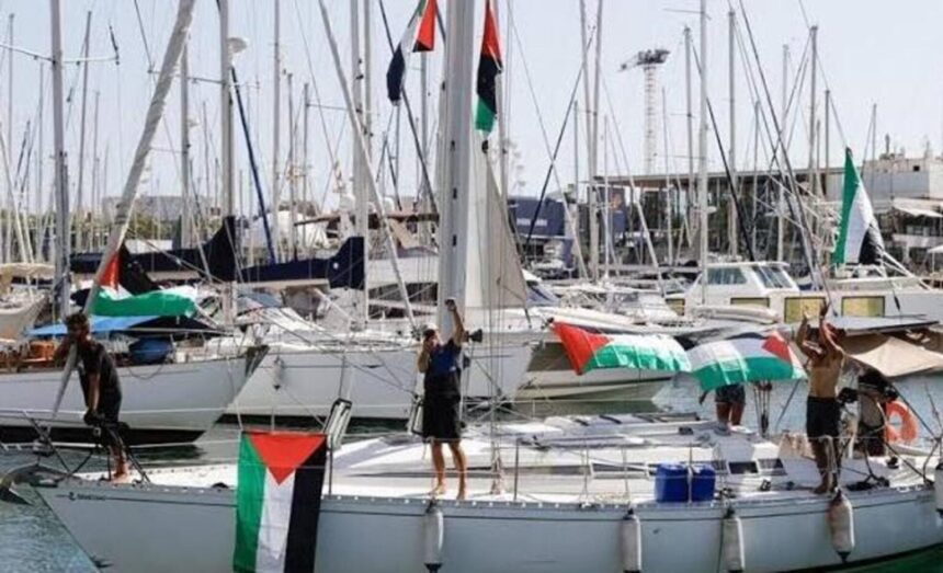 Kapal - kapal yang tergabung dalam Global Sumud Flotilla / Foto: Ist