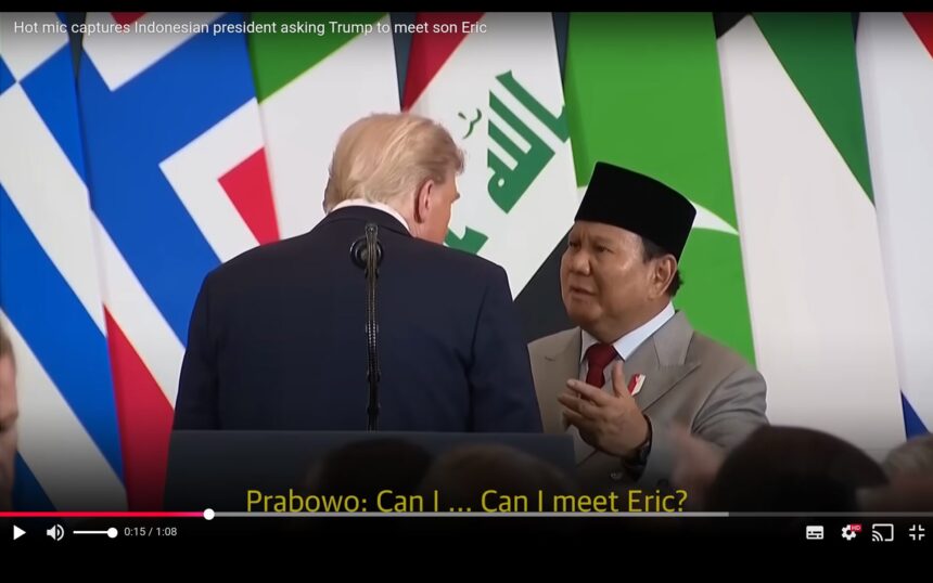Tangkapan layar percakapan Presiden Prabowo dan Presiden Donald J Trump/ Foto: Ist