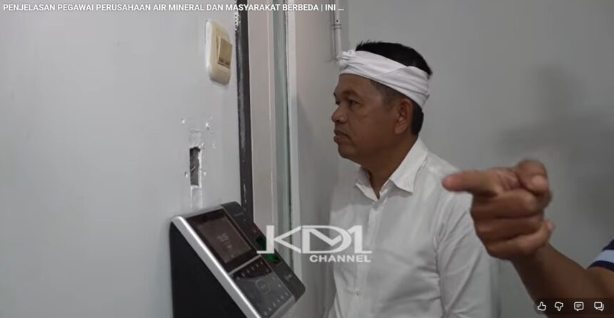 Tangkapan layar sidak Dedi Mulyadi di industri air mineral / Foto: youtube
