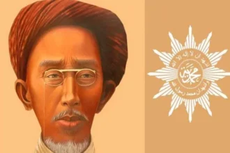KH Ahmad Dahlan dan Logo Muhammadiyah/ Foto: Ist