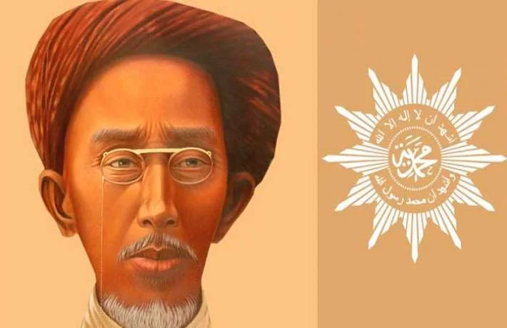 KH Ahmad Dahlan dan Logo Muhammadiyah/ Foto: Ist