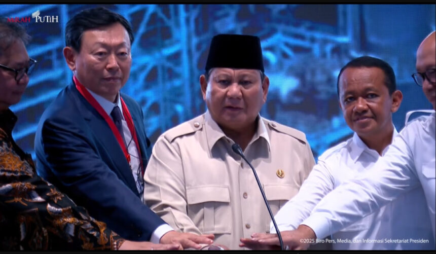 Presiden Prabowo Resmikan Pabrik Petrokimia Lotte Chemical Indonesia di Cilegon/ Foto: youtube