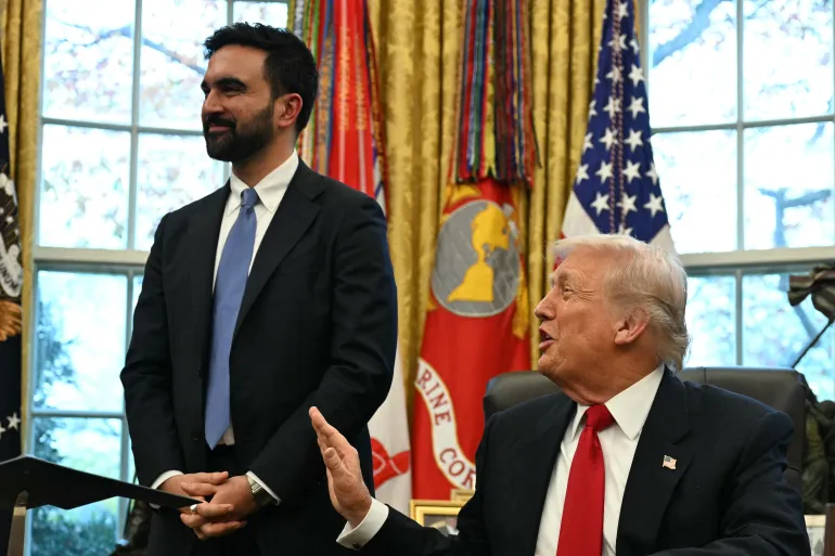 Donald Trump dan Zohran Mamdani saat bertemu bersama/ Foto: capture AlJazeera