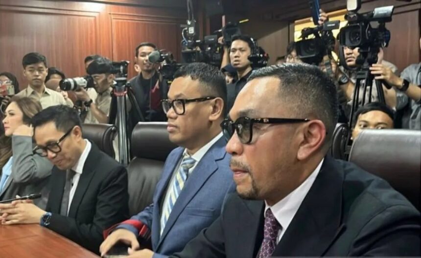 Ahmad Sahroni (kanan), Uya Kuya, Eko Patrio dan Nafa Urbach / Foto: courtesy ANTARA