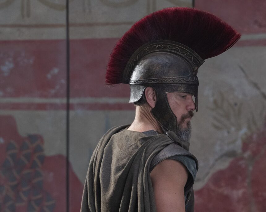 Matt Damon sebagai Odysseus/ Foto; capture The Guardian