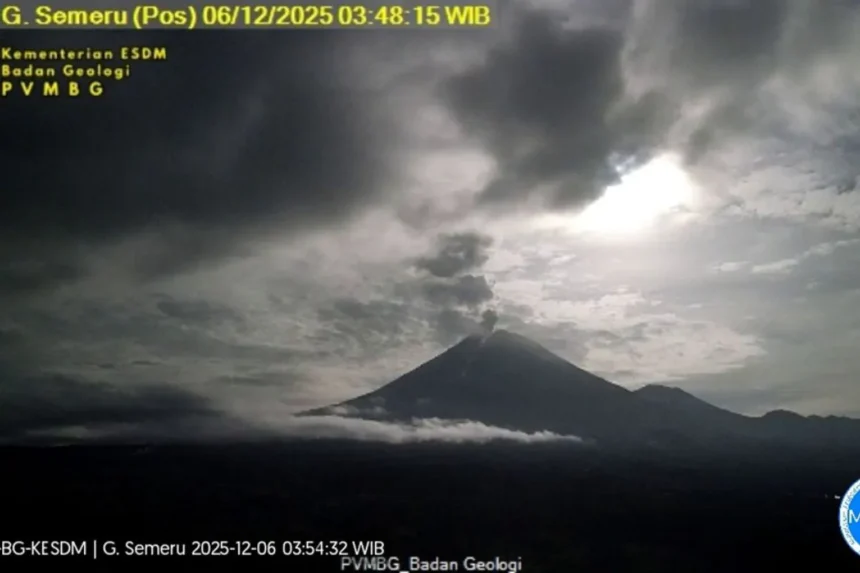 Tampilan erupsi Gunung Semeru/ Foto: ANTARA