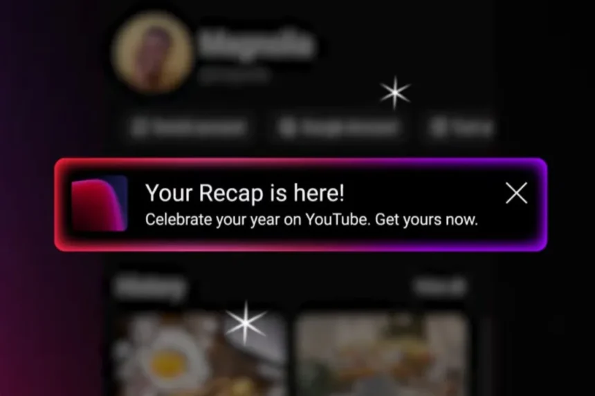 Tampilan layar rekap youtube/ Foto: The Verge