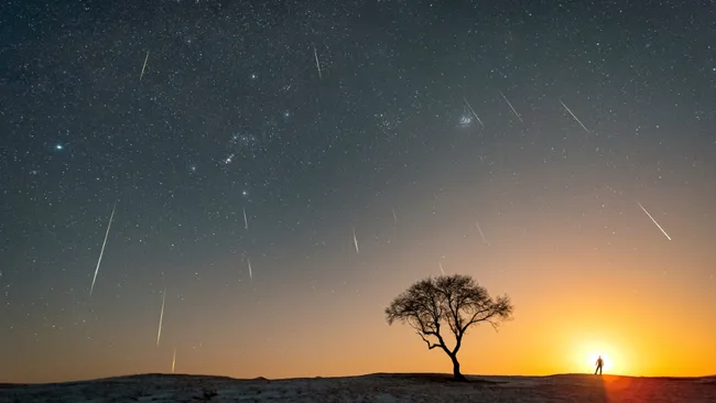 Ilustrasi hujan meteor/ Foto: capture Space